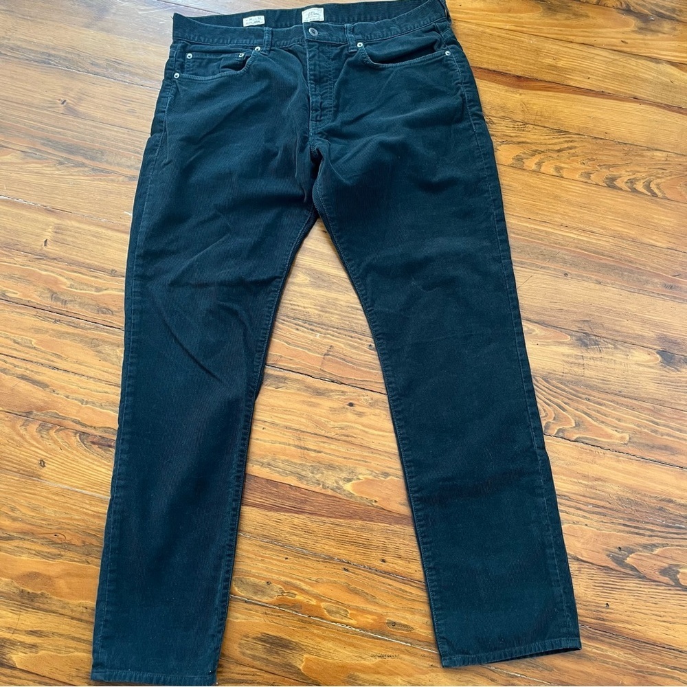 JCrew 484 Slim-Fit Pant In Corduroy Forrest Green Waist 36